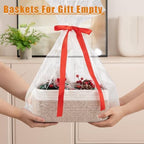 OIAHOMY 4 PACK 7L Storage Baskets for Organizing Storage Bins Brown - Image 5