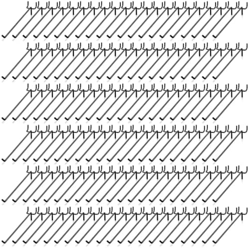 Shimeyao 200 Pcs Peg Board Hooks Stainless Steel Pegs,8 Inch,Black by Shimeyao