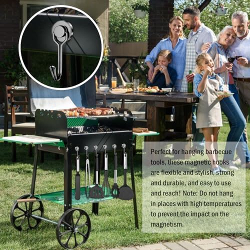 FINDMAG Magnetic Hooks, 30LB+ Magnet Hooks for Hanging, 100 Pack, Black - Image 4