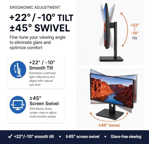 Adjustable Height VESA Monitor Stand, Spring Lift, 5.95-7.28 lb - Image 5