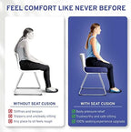 ComfySure Extra Large Wheelchair Seat Cushion - Firm Memory Foam Chair Pad for Wheelchair, Recliner, Office, Car & Bariatric Overweight Users 19”x17”x3” - Image 2