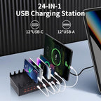 24 Ports 300W Charging Station for Multiple Devices with 10 Cables - Image 2
