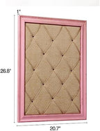 SOFE Pink Bulletin Board Fabric Pin Board, 21"×27" Vision Board, Wood Frame - Image 2