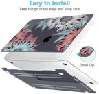Mektron for MacBook Pro 16 inch A2141 Case 2020 2019 Release with Retina Display & Touch Bar & Touch ID, Blooming Chrysanthemums Plastic Hard Shell Cover Keyboard Skin Screen Protector Dust Plug - Image 3