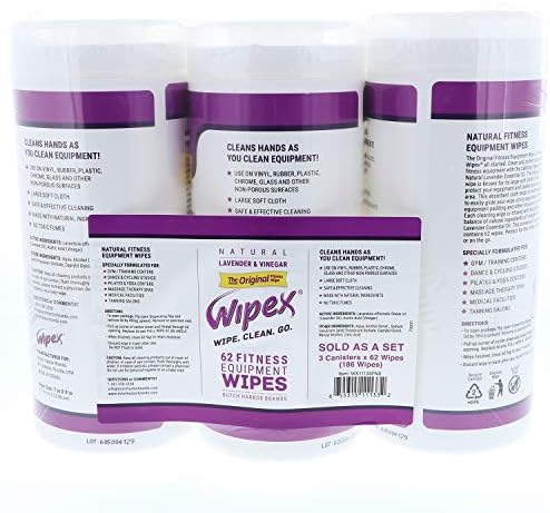 Wipex Original Natural Fitness Equipment Wipes - EWG Verified- Plant-Based Lint Free Cloth - Gym Wipes for Equipment, Yoga Mat, Peloton, Lavender and Vinegar, 50 Count (Pack of 3) - Image 7
