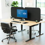VIVO Black Clamp-On 72 x 24 in Stretched Fabric Privacy Panel, PP-2-S072G - Image 2