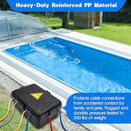 Hrensaw Large Outdoor Electrical Box Waterproof(12.5x8.5x5inch),IP54 Waterproof Outdoor Outlet Covers,Weatherproof Extension Cord Covers Protect Outlet,Plug,Timer,Power Strip,Holiday Light,Black - Image 4