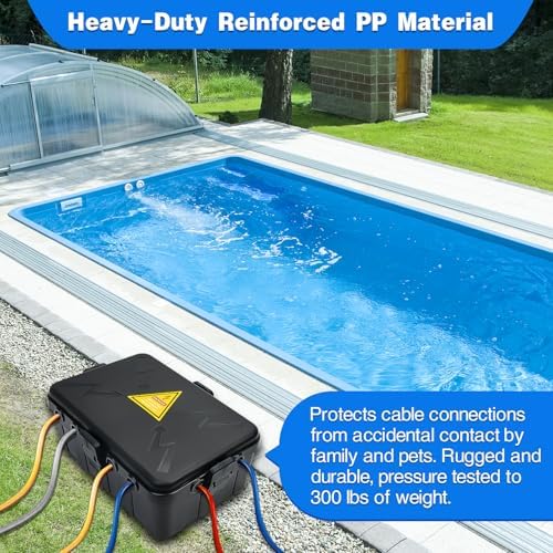 Hrensaw Large Outdoor Electrical Box Waterproof(12.5x8.5x5inch),IP54 Waterproof Outdoor Outlet Covers,Weatherproof Extension Cord Covers Protect Outlet,Plug,Timer,Power Strip,Holiday Light,Black - Image 4