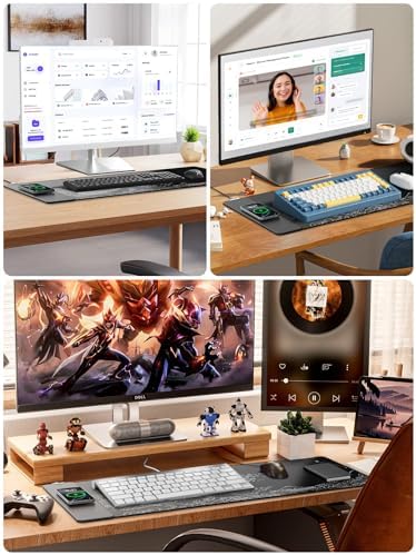 Wireless Charging Mouse Pad, 31.5"x15.8" Large Desk Mat, Smooth Glide - Image 7
