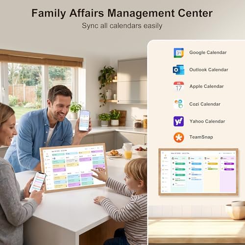 Digital Calendar – 27 Inch Electronic Wall Calendar & Chore Chart, Smart Family Organizer with Interactive Touchscreen Display, Wall Mount in Portrait or Landscape - Image 2