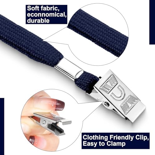 Marspark 4"x3" Name Badge Holder with Lanyard Bulk, Dark Blue, 200 Sets - Image 4