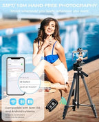 MACTREM 67" iPad Tripod Stand for Tablet Phone Camera with Remote Mount - Image 4