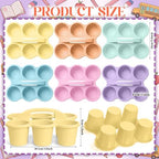 Suclain 6 Pcs Plastic Caddy Organizer with Handle Classroom, Macaron Color - Image 2