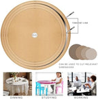 MAIDERN 30 Inch Round Cork & Leather Placemats, Cuttable Size (24-30 Inch), Trimmable Dining Table Mat, Heat Resistant/Non-Slip Table Cover for Kitchen, Office, or Restauran (Black) - Image 6