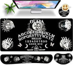Large Gaming Mouse Pad Set 35.4 x 15.7 with Keyboard Wrist Rest, Wrist Support, and Coaster Memory Foam Smooth Desk Pad Mousepad for Home Office School - Ouija Board by Unknown