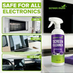 Screen Mom Ultimate Screen Cleaning Kit - 2 Pcs 16oz TV Screen Cleaner Spray and 6 Pcs Microfiber Cloths TV Cleaner Spray and Cloth, Laptop, Phone, iPad, Car and Computer Cleaning Kit Electronic - Image 2