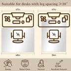 36"x48" Tempered Glass Office Chair Mat for Carpet & Hardwood Floor - Image 3