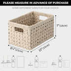 GRANNY SAYS White Wicker Baskets for Storage, Wicker Storage Baskets, 2Pack - Image 3