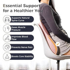 Coverado Lumbar Support Pillow for Car, Ergonomic Memory Foam Back Pillow for Office Chair, New Back Cushion for Pain Relief, PU Leather Car Lumbar Support for Driving Seat - Image 3