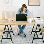 chakme Office Chair Mat for Hardwood Floor, 72"x48" Easy Glide Computer Desk Mat Protector for Rolling Chair Under Desk Rug Nonslip Backing, Machine Wash, (Boho) - Image 2
