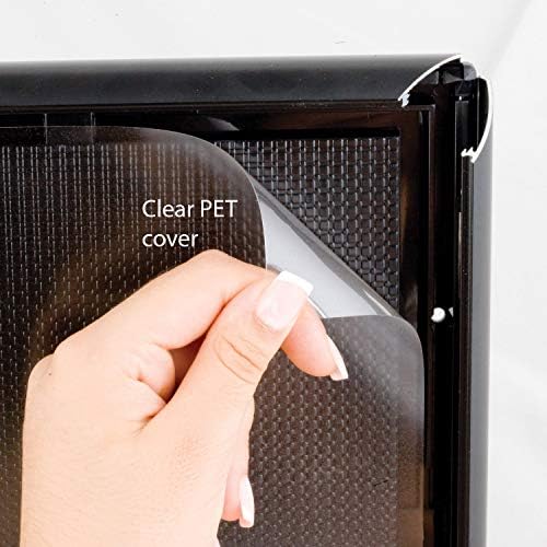 M&T Displays Opti Snap Poster Frame 8.5x11 Inch Black 1" Aluminum Profile Front Loading Wall Mounting Photo Picture Document Certificate Sign Holder Mitered Corner Anti Glare Cover (10 pack) - Image 2
