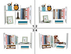 PAG-Mass Desktop Bookshelf Freestanding Wooden Countertop Bookcase Accessories Organizer Display Rack Dorm Desk Storage Shelf - Image 4