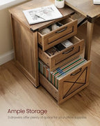 VASAGLE File Cabinet with 3 Drawers, Printer Stand, Fit A4 Letter Size - Image 4