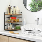 IBUYKE Corner Shelf,Wood Kitchen Spice Organizer,Brown TWJ002H - Image 5