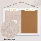 Teling 6 Pack Wood Bulletin Boards with Linen 12''x 16'' Cork Board for Walls with 60 Pushpin Decorative Wood Framed Display for Classroom School Office Bedroom (White) - Image 3