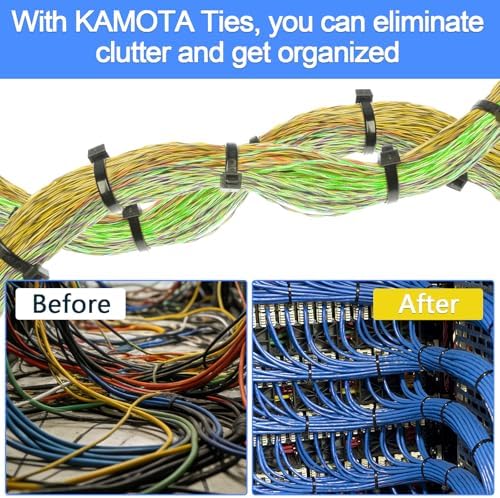 KAMOTA 14 Inch Black Nylon Zip Ties, 1500 Pack Self-Locking 70lb Tensile - Image 7