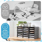 Fuutreo 2 Pcs Classroom Construction Paper Storage,Black White Composition - Image 7