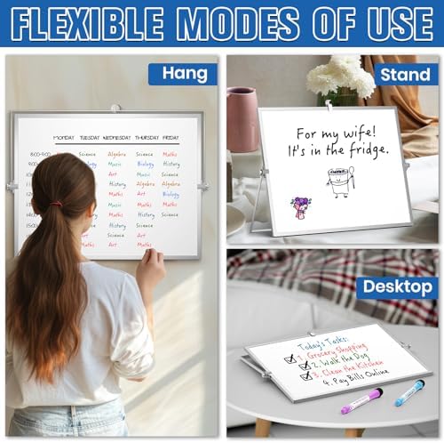 Grtard Magnetic Dry Erase Board with Stand, 18''x14'' Desktop Whiteboard - Image 6