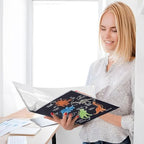 Dinosaur Cartoon Black Decorative 3 Ring Binder 1.5 Inch Large View Binders with Pockets File Organizer for Office College School, 2 Pack - Image 7