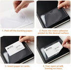 TOTiyea Clear Adhesive Pockets 200 Pack 3"×5",Strong Adhesive Backing - Image 5