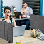 4 Pack Desk Privacy Panels Freestanding Cubicle Divider Board - Image 6