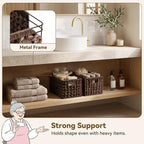 GRANNY SAYS Wicker Storage Baskets for Shelves, Brown Wicker Baskets, 2Pack - Image 2