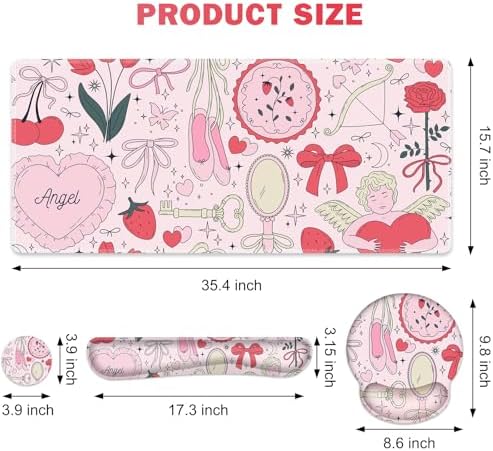 Gaming Mouse Pad, 4in1 XXL Mousepad Large Desk Mat, Cute Desk Pad Protector - Image 5