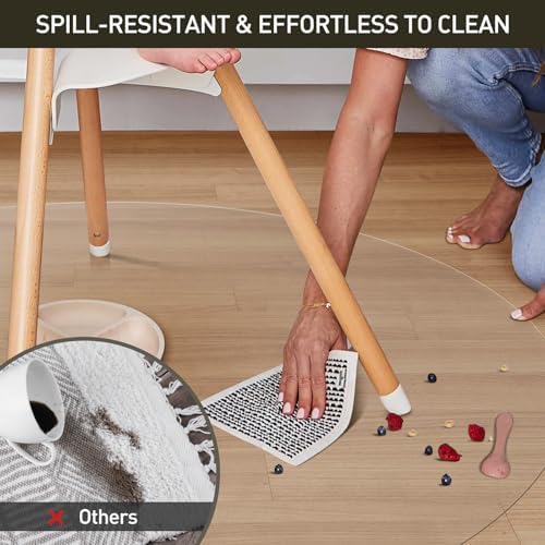 Clear Plastic Area Mat for Under Dining Table, 8ft Round No Slip Waterproof Vinyl Area Rug for Home, Anti-Spill Hard Floor Protector Cover, Splat Mat for Under High Chair, Easy Clean Floor Mat - Image 2