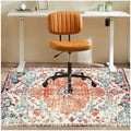 Office Chair Mat for Hardwood Floor, 48"x60" Anti-Slip Desk Chair Mat for Hard Floors, Under Desk Computer Rug for Rolling Chair, Easy Glide Floor Protector Mat for Home Office(Blue Orange) by YSYTLCL