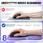 Ergonomic Keyboard Wrist Rest Mouse Pad Wrist Support Set, Purple - Image 6