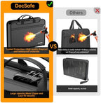 DocSafe Accordion File Organizer Bag with Lock, Fireproof Water Resistant Expanding File Folder with Multi Colorful Pockets,Document Organizer Safe Storage for Important Documents and More, Black - Image 4