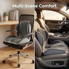 Memory Foam Seat Cushion with Lumbar Support, Ergonomic L-Shaped Car & Office Chair Cushion for Long Sitting, Orthopedic Coccyx Pillow for Sciatica & Back Pain Relief for Truck Drivers, Gaming & Home - Image 4