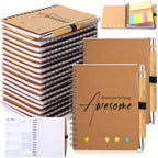 20 Sets Teacher weekly Planner with Pen, Bamboo, Kraft Colors by Moinchore