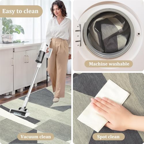 Office Chair Mat for Hardwood Floor, 60"x45" Easy Glide Computer Desk Mat Protector for Rolling Chair Under Desk Rug Nonslip Backing, Machine Wash, (Modern) - Image 6