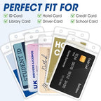 400 Pcs Vertical Badge Holders, Waterproof ID Badge Holder, Clear ID Card Holder with Resealable Zip for Proximity Cards, RFID, Credit Cards - Image 3