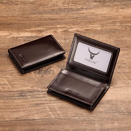 HISCOW Full Grain Leather Business Card Holder Case - Image 2