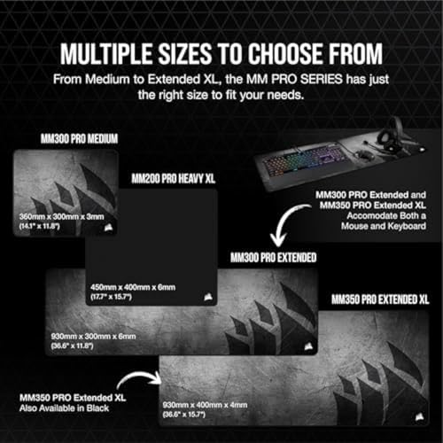 Corsair MM300 PRO Premium Spill-Proof Cloth Gaming Mouse Pad – Extended - Multicolor - Image 7