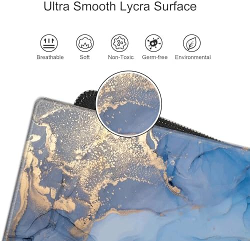 48 x 24 inch Mouse Pad Gaming Mousepad XXXXL Desk Mat Extra Large Desk Pad Giant Computer Mat Blue Marble 48 Inch Mouse Matt for Desktop Office Protector - Image 4