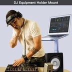 Adjustable Laptop Stand for Desk, DJ Laptop Stand Adjustable Height, Laptop Raised Stand for Standing & Sitting Mode, Tall, Strong and Airflow Even Laptop Riser for 17 inch（Gray） - Image 4
