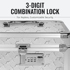 Vaultz Combination Lock Box - Secure Safe for Documents, Valuables, Medicine & Money - 10 x 7.25 x 7.75 Inch - Silver Treadplate - Image 5